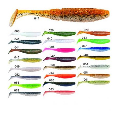 Leurres Souples Sakura Slit Shad Evo 50 – Lot De 8 MIX Pour Mer Et Rivière