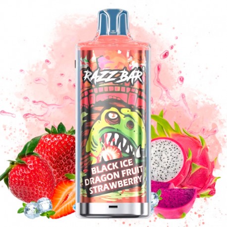 Razz Bar 60K Black Ice Dragon Fruit Strawberry | Vaper Desechable - 2% Nicotina (+18)