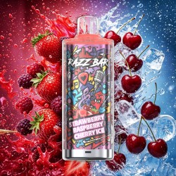 Razz Bar 60K Strawberry Raspberry Cherry Ice | Vaper Desechable - 2% Nicotina (+18)