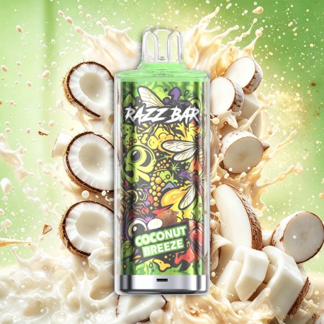 Razz Bar 60K Coconut Breeze | Vaper Desechable - 2% Nicotina (+18)