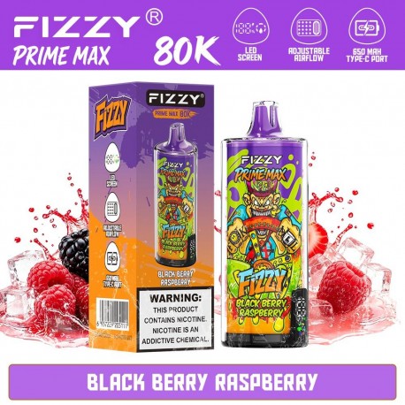 Fizzy Prime Max 80K Black Berry Raspberry | Vaper Desechable - 2% Nicotina (+18)